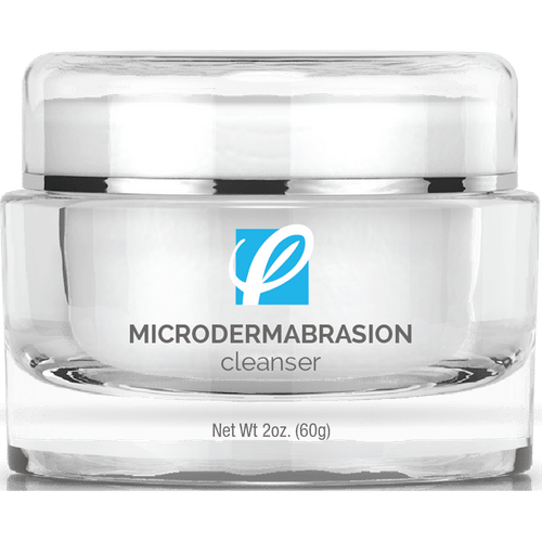 bottle of private labeled Microdermabrasion Cleanser with white background
