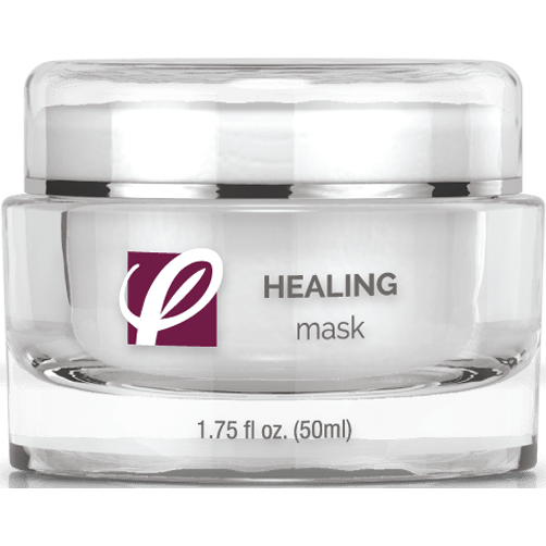 bottle of private labeled Healing Mask sitting on table