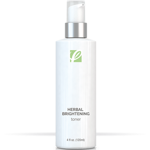 bottle of private labeled Herbal Brightening Toner with white background