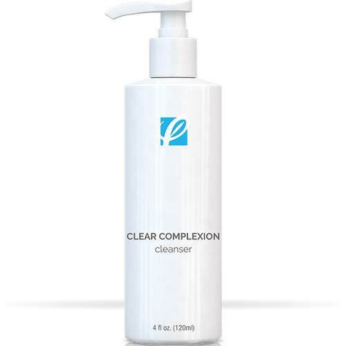 bottle of private labeled Clear Complexion Alpha Beta Cleanser with white background
