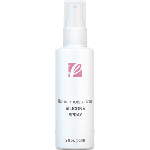 bottle of private labeled Silicone Spray Liquid Moisturizer with white background