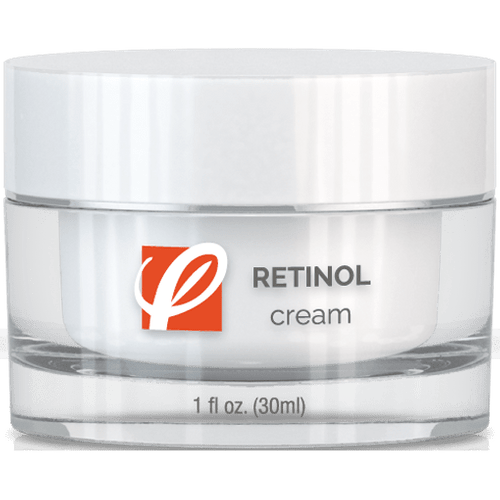 bottle of private labeled Retinol Cream with white background
