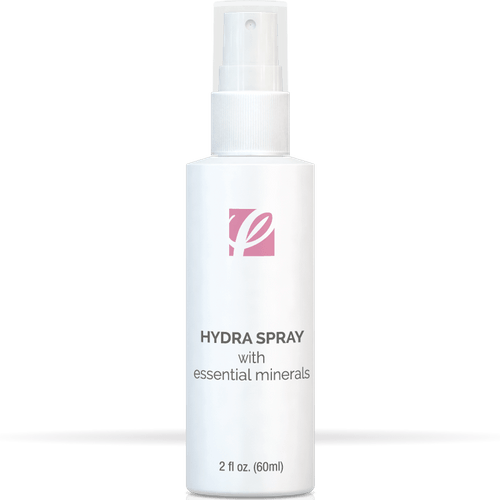 bottle of private labeled Hydra Spray with Essential Minerals with white background