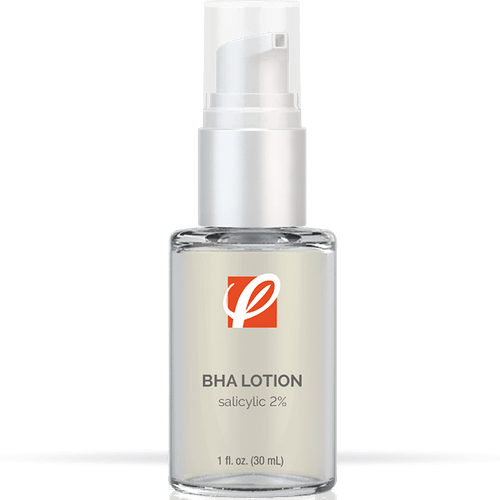 bottle of private labeled BHA Salicylic Lotion with white background