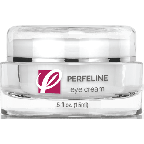 bottle of private labeled Perfeline Eye Cream with white background