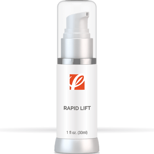 bottle of private labeled Rapid Lift (Natural & Pink) sitting on table