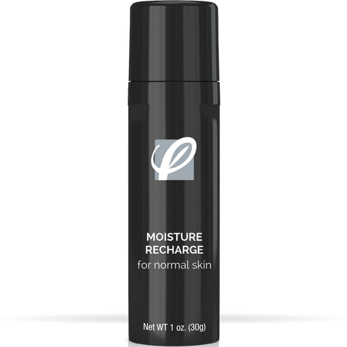 bottle of private labeled Men's Moisture Recharge with white background