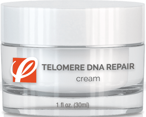 bottle of private labeled Telomere DNA Repair Cream with white background