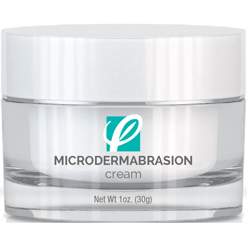 bottle of private labeled Microdermabrasion Cream with white background