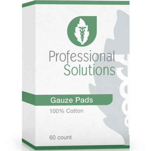bottle of private labeled Gauze Pads (60 Count) with white background