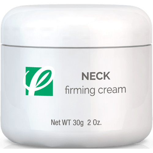 bottle of private labeled Neck Firming Cream with white background